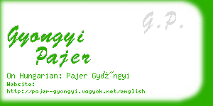 gyongyi pajer business card